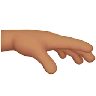 Palm Down Hand: Medium Skin Tone Emoji 🫳🏽 image - Apple style