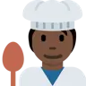 Cook: Dark Skin Tone Emoji 🧑🏿‍🍳 image - Twitter / X (Twemoji) style