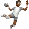Person Playing Handball: Medium-Dark Skin Tone Emoji 🤾🏾 image - Apple style