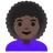 Woman: Dark Skin Tone, Curly Hair