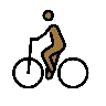 Man Biking: Medium-Dark Skin Tone Emoji 🚴🏾‍♂️ image - OpenMoji style