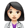 Woman Health Worker: Light Skin Tone Emoji 👩🏻‍⚕️ image - Apple style