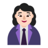 Woman Office Worker: Light Skin Tone Emoji 👩🏻‍💼 image - Microsoft Classic 2D style