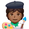 Artist: Medium-Dark Skin Tone Emoji 🧑🏾‍🎨 image - Samsung style