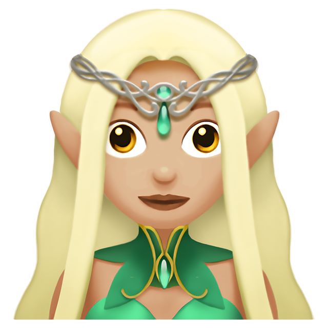 Woman Elf: Medium-Light Skin Tone