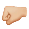 Left-Facing Fist: Medium-Light Skin Tone Emoji 🤛🏼 image - Huawei Harmony OS style