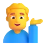 Man Tipping Hand Emoji 💁‍♂️ image - Microsoft 3D Fluent style