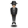 Person In Suit Levitating: Medium-Light Skin Tone Emoji 🕴🏼 image - Huawei Harmony OS style