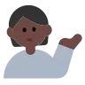 Person Tipping Hand: Dark Skin Tone Emoji 💁🏿 image - Tossface style