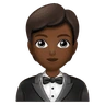 Person In Tuxedo: Medium-Dark Skin Tone Emoji 🤵🏾 image - Huawei Harmony OS style