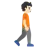 Person Walking Facing Right: Light Skin Tone