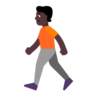 Person Walking: Dark Skin Tone Emoji 🚶🏿 image - Microsoft Classic 2D style