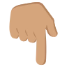 Backhand Index Pointing Down: Medium Skin Tone Emoji 👇🏽 image - EmojiTwo style