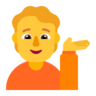 Préposé à un kiosque d’information Emoji 💁 image - Microsoft Classic 2D style