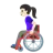 Woman In Manual Wheelchair: Light Skin Tone