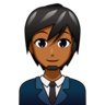 Office Worker: Medium-Dark Skin Tone Emoji 🧑🏾‍💼 image - Emojidex style