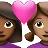 Couple With Heart: Woman, Woman, Medium-Dark Skin Tone, Medium Skin Tone