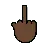 Middle Finger: Dark Skin Tone