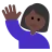 Woman Raising Hand: Dark Skin Tone