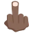 Middle Finger: Dark Skin Tone
