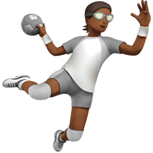 Person Playing Handball: Medium-Dark Skin Tone