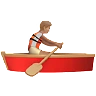 Person Rowing Boat: Medium Skin Tone Emoji 🚣🏽 image - Apple style