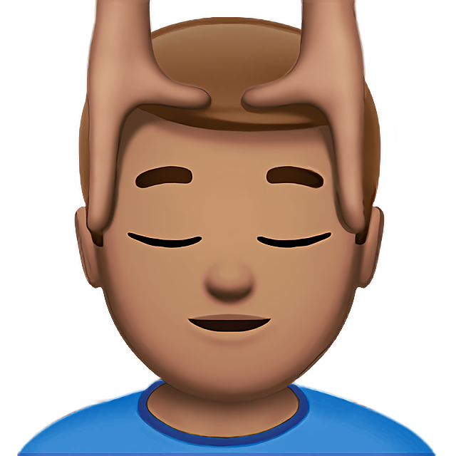 Man Getting Massage: Medium Skin Tone