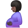 Pregnant Woman: Dark Skin Tone Emoji 🤰🏿 image - Samsung style