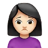 Woman Frowning: Light Skin Tone Emoji 🙍🏻‍♀️ image - Apple style