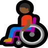 Man In Manual Wheelchair: Medium-Dark Skin Tone Emoji 👨🏾‍🦽 image - Microsoft Windows 10 Segoe UI Emoji style