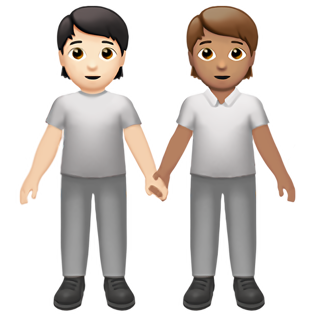 People Holding Hands: Light Skin Tone, Medium Skin Tone