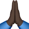 Folded Hands: Dark Skin Tone Emoji 🙏🏿 image - Apple style