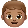 Boy: Medium Skin Tone Emoji 👦🏽 image - Apple style