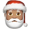 Santa Claus: Medium Skin Tone Emoji 🎅🏽 image - Apple style
