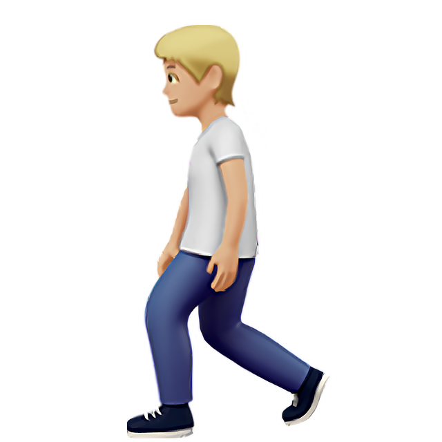 Person Walking: Medium-Light Skin Tone