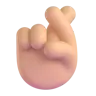 Crossed Fingers: Medium-Light Skin Tone Emoji 🤞🏼 image - Microsoft 3D Fluent style