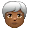 Older Person: Medium-Dark Skin Tone Emoji 🧓🏾 image - WhatsApp style