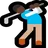 Person Golfing: Dark Skin Tone