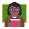 Woman Teacher: Medium-Dark Skin Tone Emoji 👩🏾‍🏫 image - Microsoft Classic 2D style