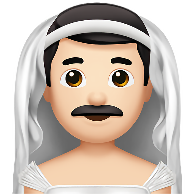 Man With Veil: Light Skin Tone