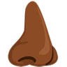 Nose: Medium-Dark Skin Tone Emoji 👃🏾 image - Facebook Messenger (2016) style