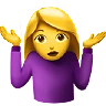 Woman Shrugging Emoji 🤷‍♀️ image - Apple style