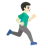 Man Running Facing Right: Light Skin Tone