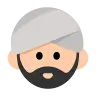 Man Wearing Turban: Light Skin Tone Emoji 👳🏻‍♂️ image - Tossface style
