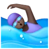 Woman Swimming: Dark Skin Tone Emoji 🏊🏿‍♀️ image - Samsung style