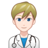 Man Health Worker: Light Skin Tone Emoji 👨🏻‍⚕️ image - Emojidex style