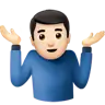 Man Shrugging: Light Skin Tone Emoji 🤷🏻‍♂️ image - Apple style