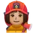Woman Firefighter: Medium Skin Tone
