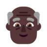 Old Man: Dark Skin Tone Emoji 👴🏿 image - Microsoft Classic 2D style