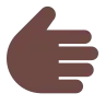 Rightwards Hand: Dark Skin Tone Emoji 🫱🏿 image - Tossface style
